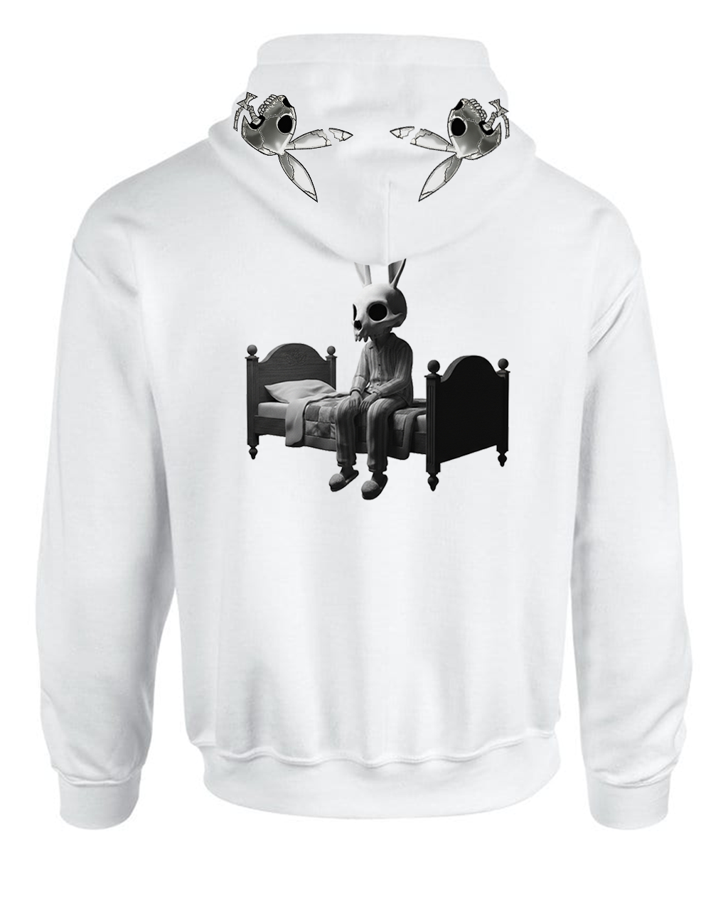 Bild von 'Chrome Bunny' - ZIP HOODIE 1 [weiß]